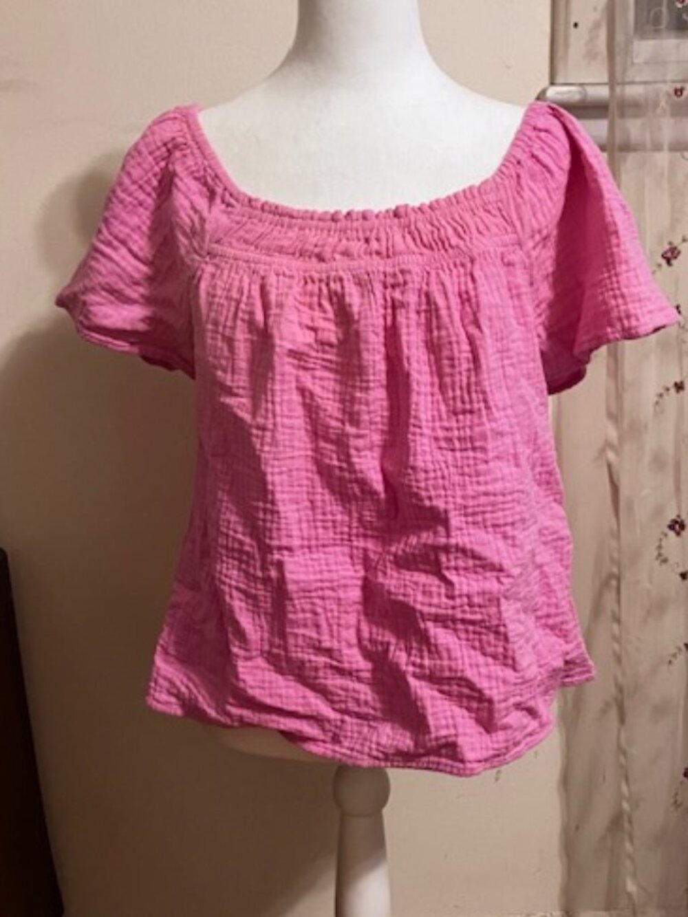 Pink Off-the-Shoulder Top